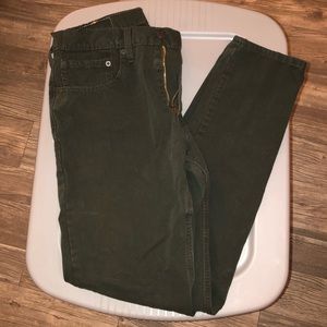 Levi’s 512 forest green slim skinny jeans